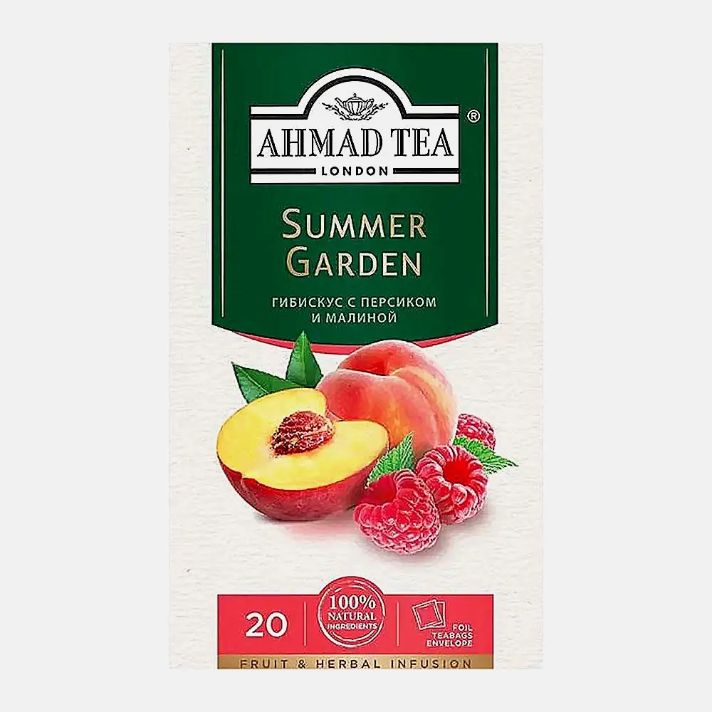 Чай травяной Персик-малина Ahmad Tea Summer Garden 20пак