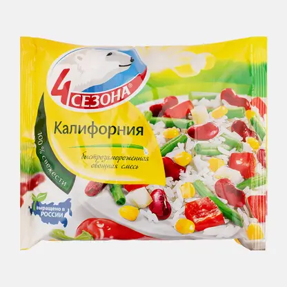 Смесь овощная 4 Сезона Калифорния быстрозамороженная 400г