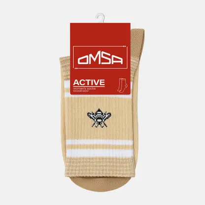 Женские носки х/б бежевые р.39-41 Active153 Omsa