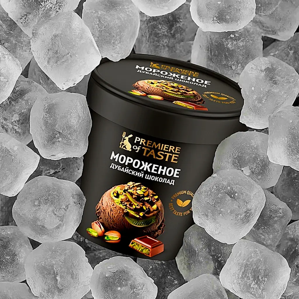 Мороженое Дубайский шоколад Premiere of taste 330г Мороженое Дубайский шоколад Premiere of taste 330г
