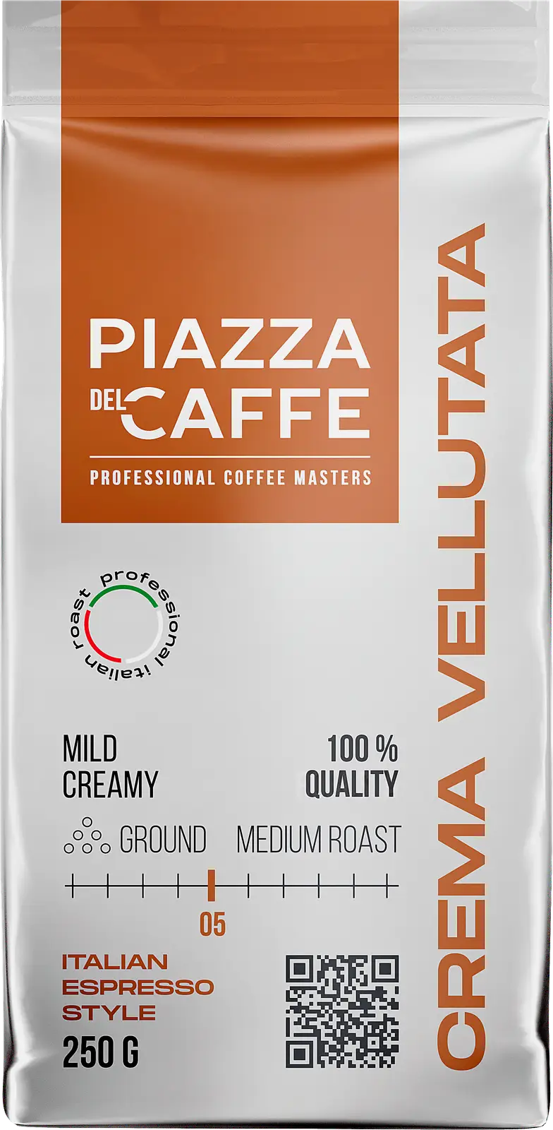 Изображение товара Кофе молочный Piazza Del Caffe Crema Vellutata жареный 250г
