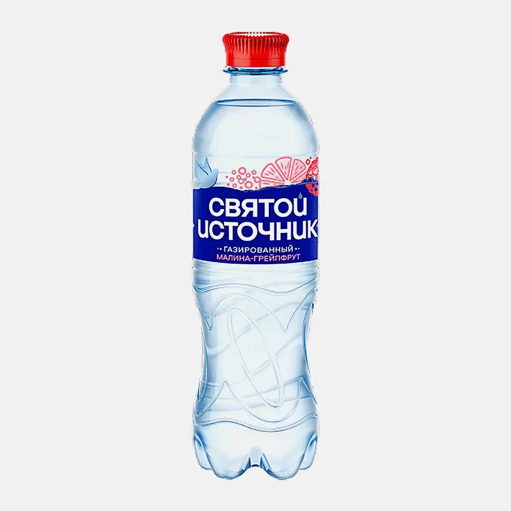 Газированный напиток со вкусом малины и грейпфрута Святой Источник 500мл