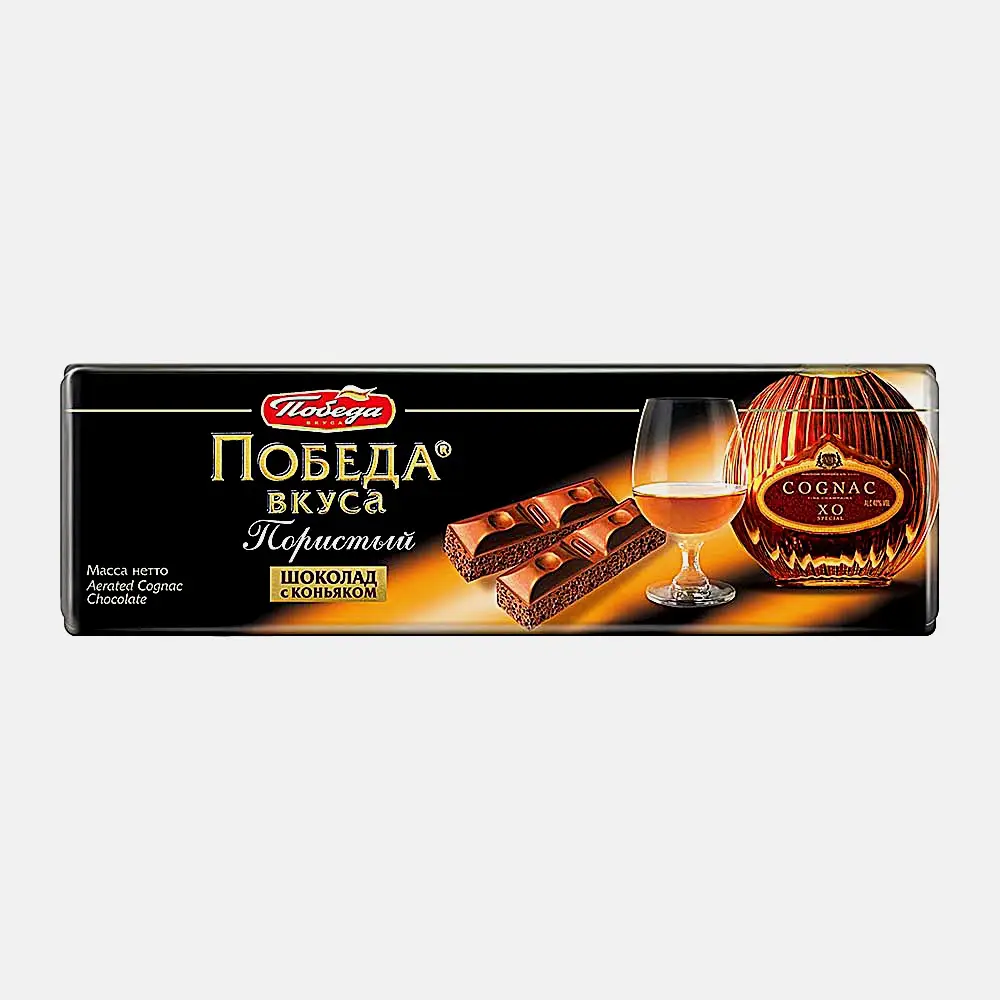Шоколад пористый с коньяком Победа вкуса 25% 180г
