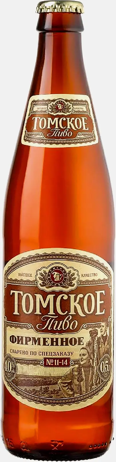 Изображение товара Фирменное светлое фильтрованное пиво Томское 4% 0.5л Россия