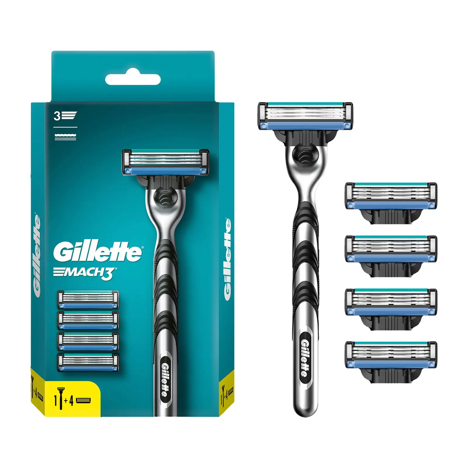 Бритва Gillette Mach3 с 5 сменными кассетами