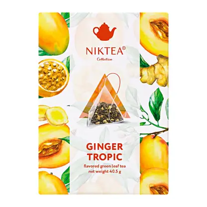 Изображение товара Чай зеленый Niktea Имбирный тропик манго-бергамот 15пир