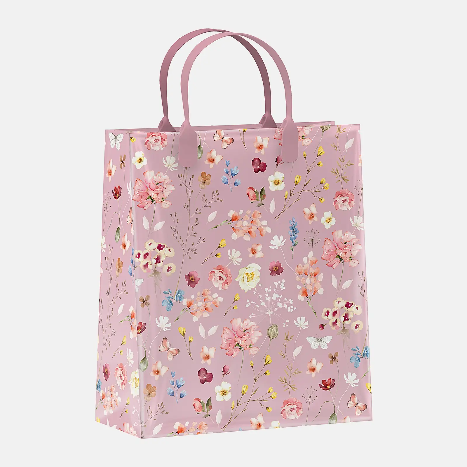 Подарочный пакет пластиковый 22.5*27*9см Сити Хоум Трейд в ассортименте