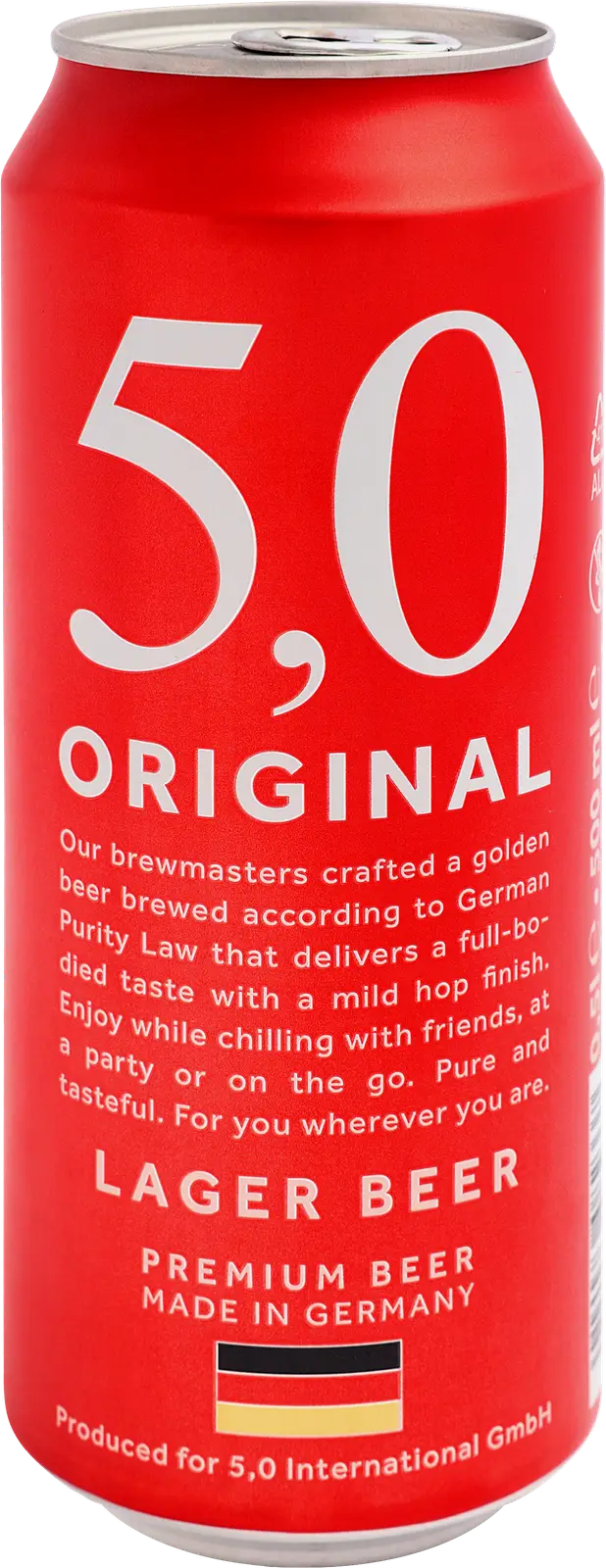 Изображение товара Пиво Original Lager светлое 5% пастеризованное 500 мл жестяная банка