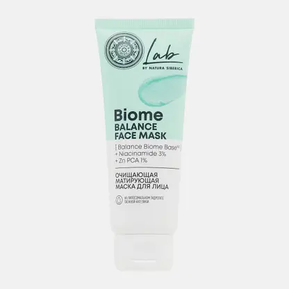 Очищающая маска для лица матирующая Natura Siberica Lab Biome Balance 75мл