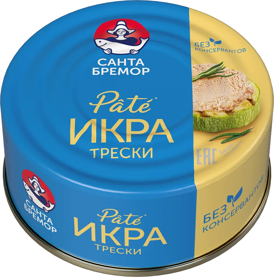 Икра трески Санта Бремор Pate 90г — в каталоге на сайте сети Магнит |  Краснодар