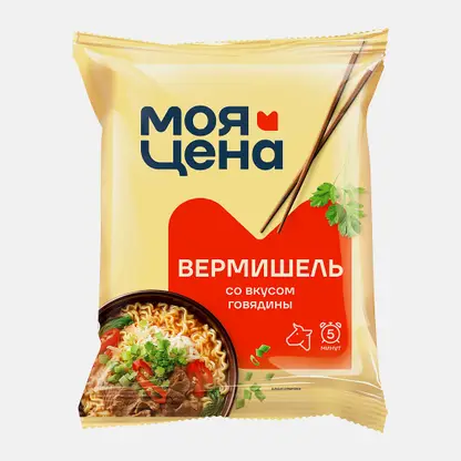 Вермишель Моя цена Говяжий бульон 60г