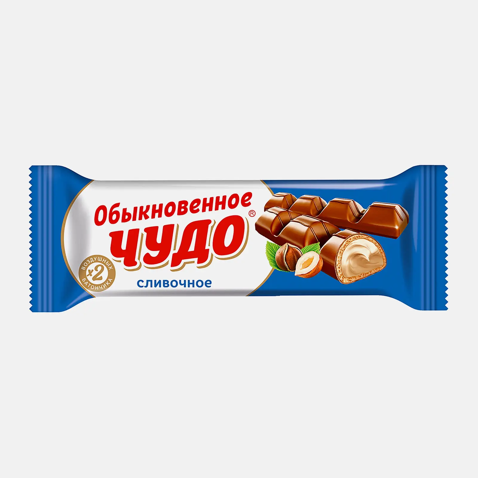 Изображение товара Батончик сливочный Обыкновенное чудо 55г - хрустящий шоколадный деликатес