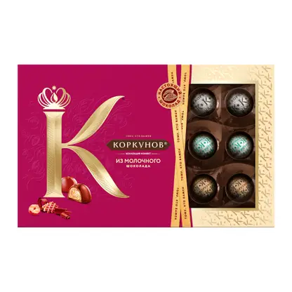 Изображение товара Конфеты Коркунов с орехами и вафельной крошкой 165г Изображение товара Конфеты Коркунов с орехами и вафельной крошкой 165г