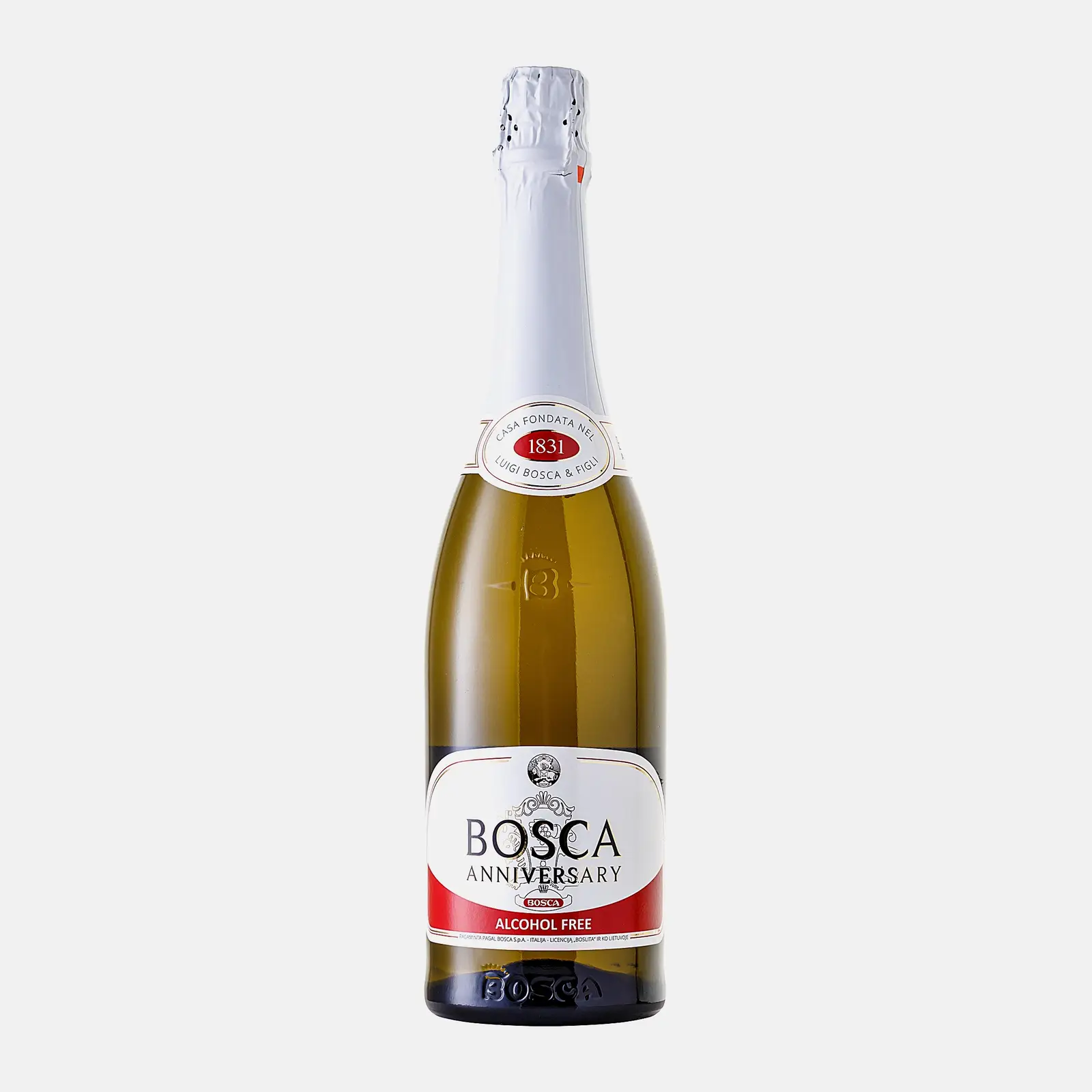 Белое вино игристое полусухое безалкогольное Bosca 750мл
