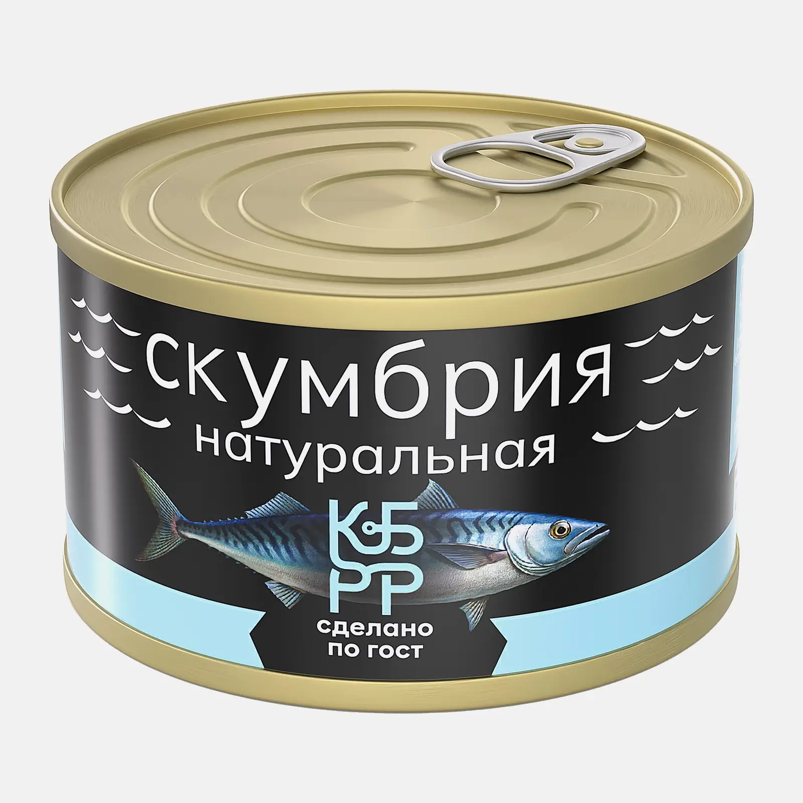 Изображение товара Консервированная скумбрия Курильский берег 250г в жестяной банке