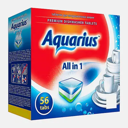 Таблетки для посудомоечной машины Aquarius All in 1 56шт
