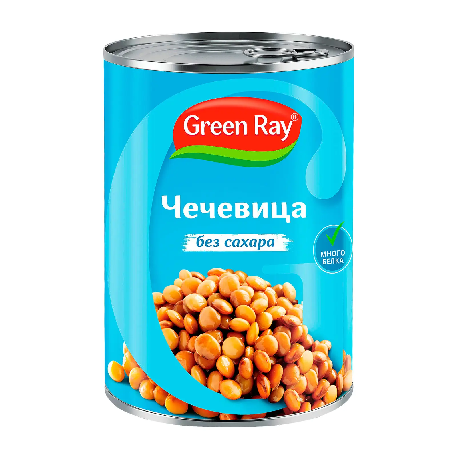 Изображение товара Консерва чечевица Green Ray 400г - готовый к употреблению продукт для диет и путешествий