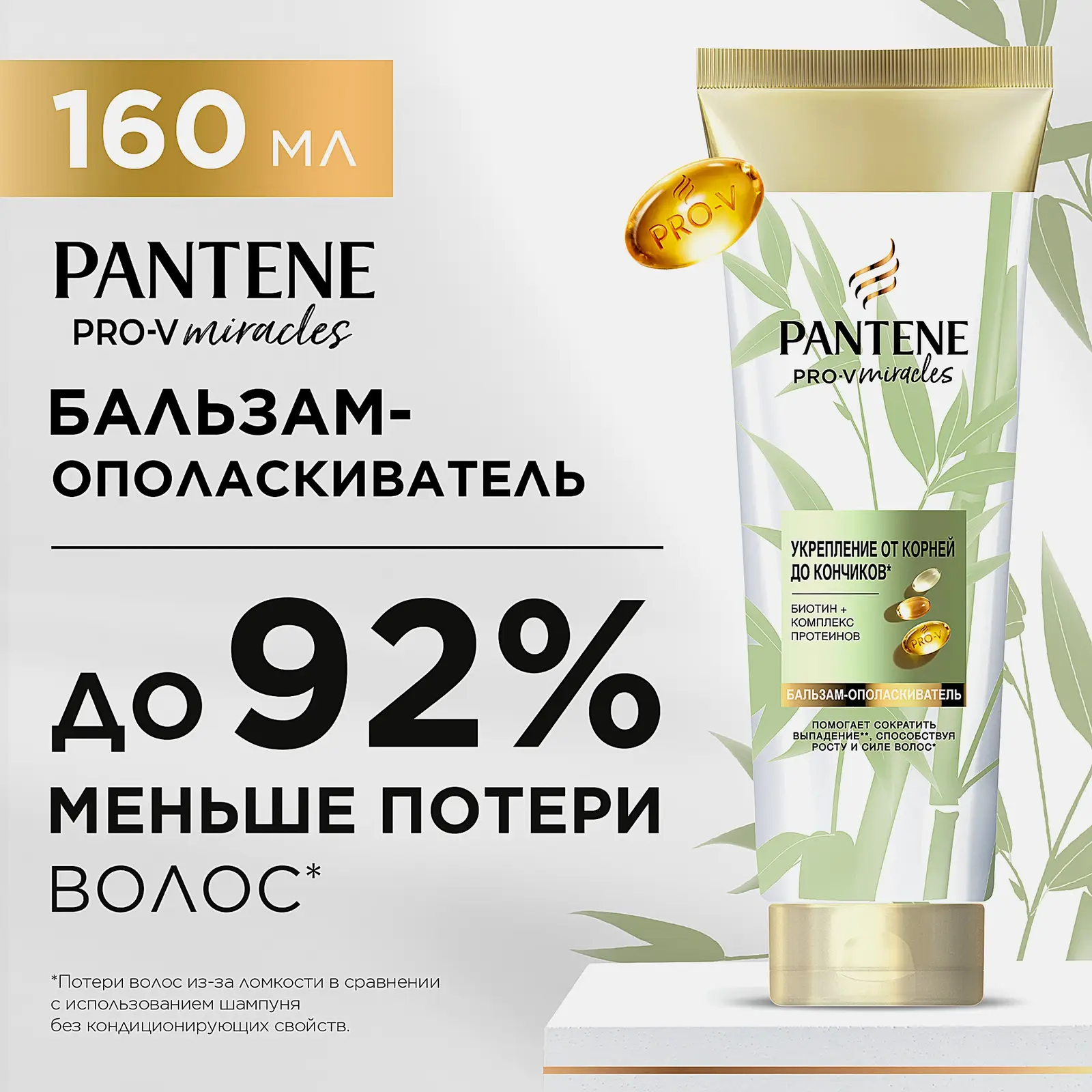 Бальзам-ополаскиватель Pantene Miracles Укрепление от корней до кончиков 160мл - фото 5