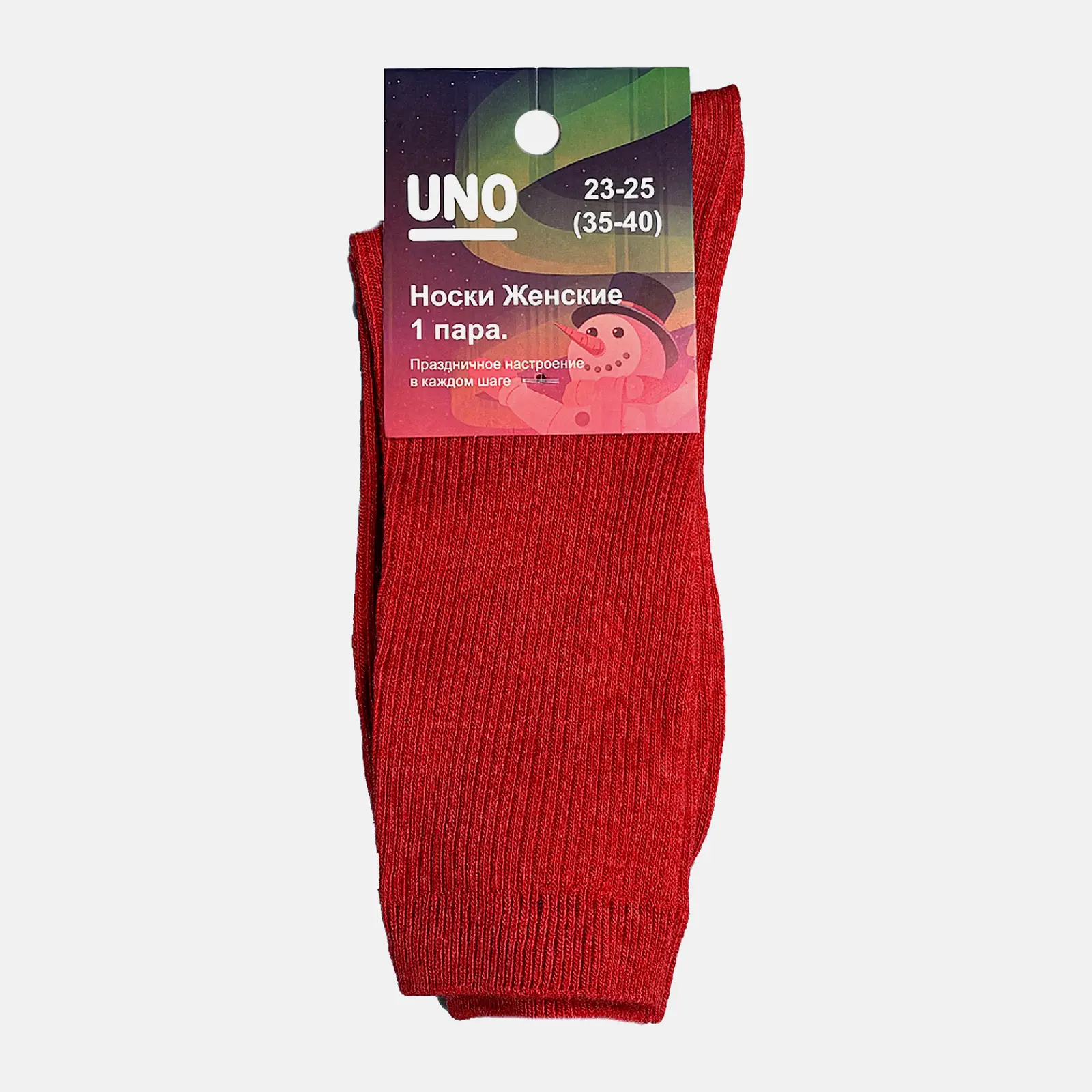 Женские носки красные р.23-25 Uno Konty