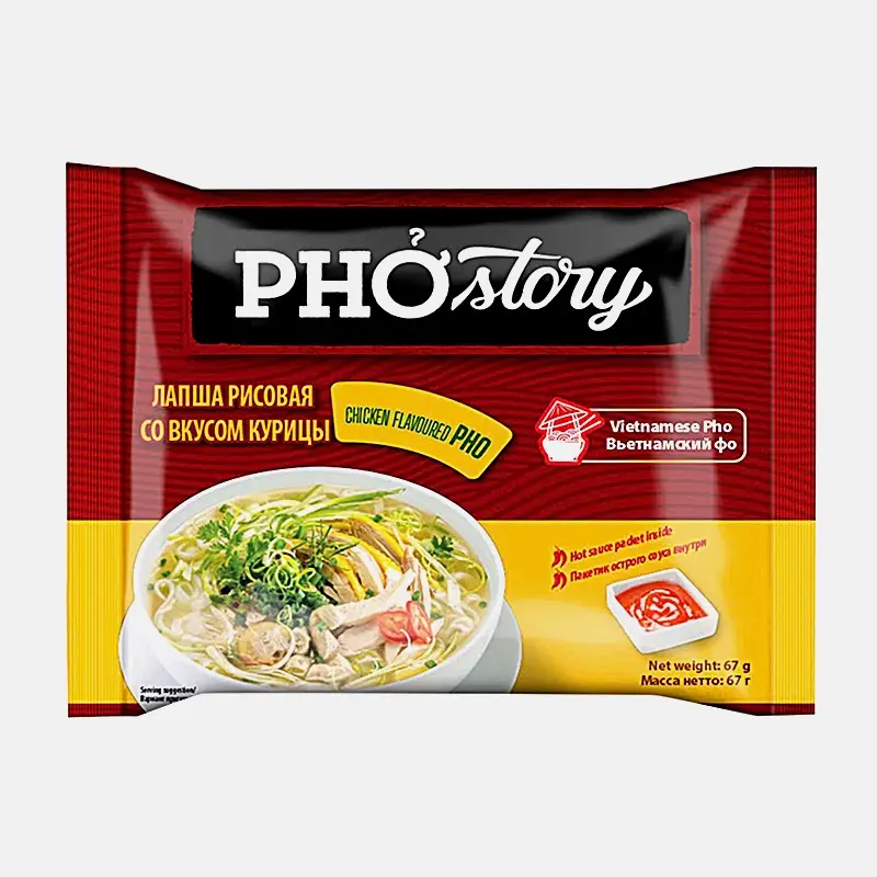 Лапша рисовая быстрого приготовления Pho Story со вкусом курицы Chin-Su 67г Лапша рисовая быстрого приготовления Pho Story со вкусом курицы Chin-Su 67г