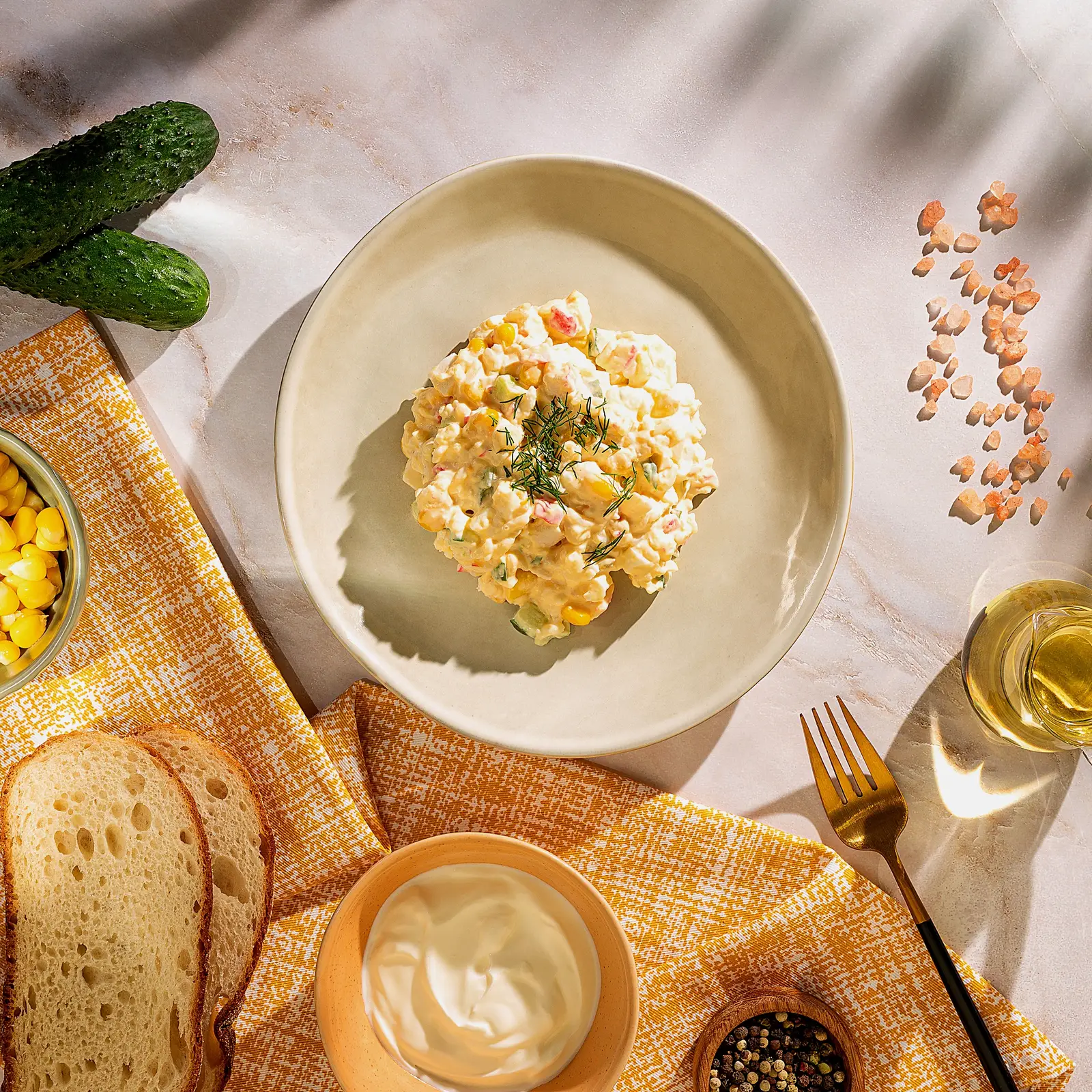 Изображение товара Салат Крабовый с рисом М Кухня 200г свежий и вкусный