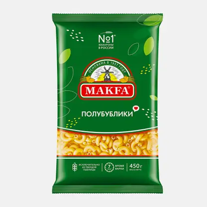 Макароны Makfa Полубублики 450г