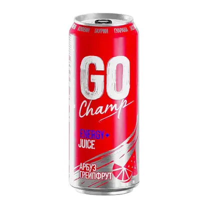 Изображение товара Энергетический напиток арбуз-грейпфрут Go Champ 450мл