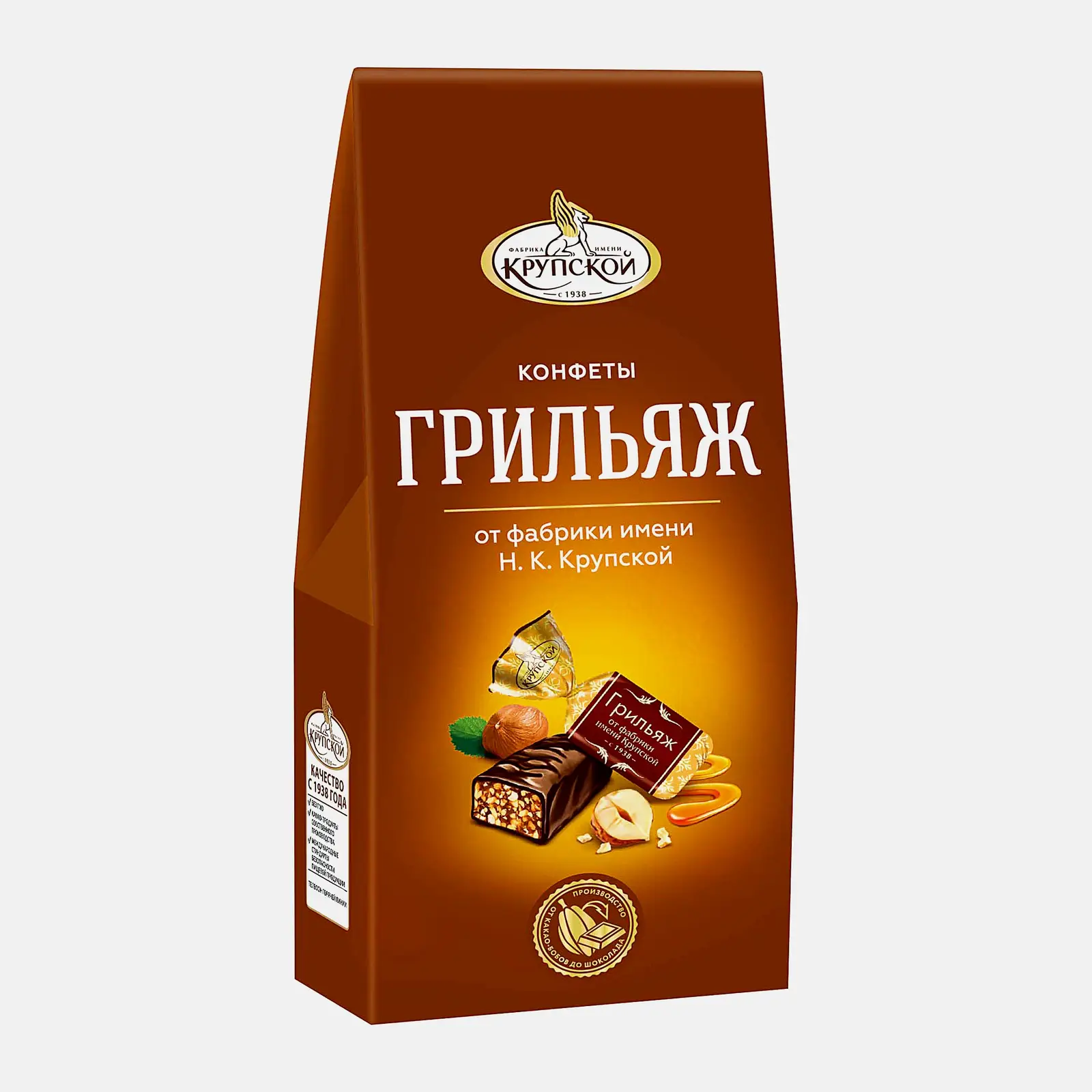 Конфеты Грильяж глазированные КФ Крупской 146г