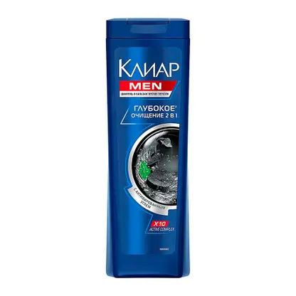 Изображение товара Шампунь для волос Глубокое очищение Клиар Men 400мл