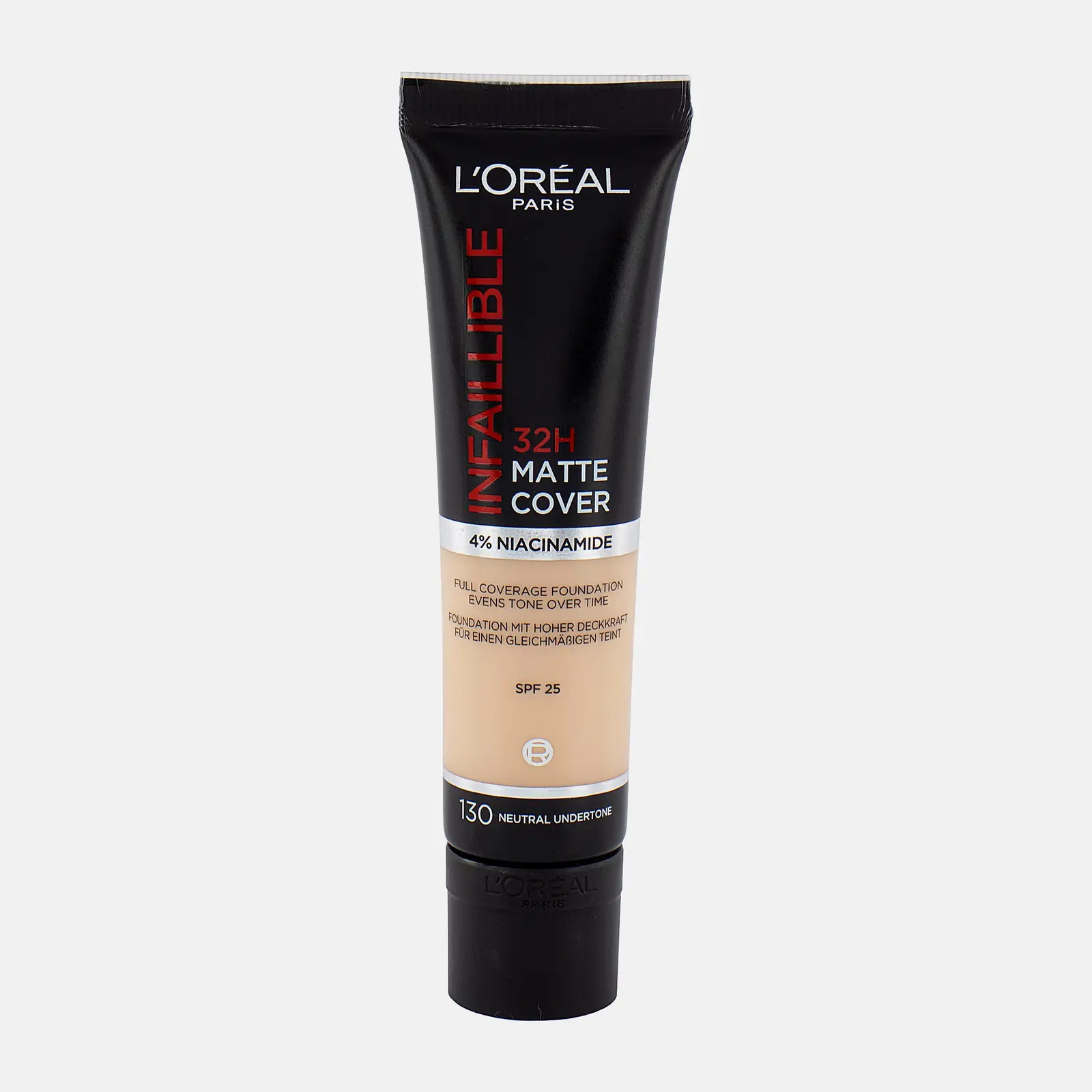 Тональный крем L’Oréal Paris Infaillible ультраматирующий стойкий 32ч Матовое покрытие тон 130 - фото 2