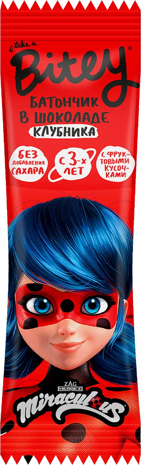 Батончик Take A Bitey в шоколаде клубника 35г