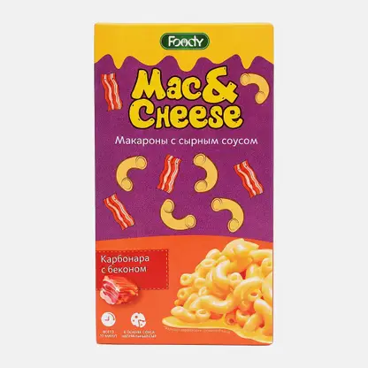 Макароны Foody с сырным соусом Карбонара 143г