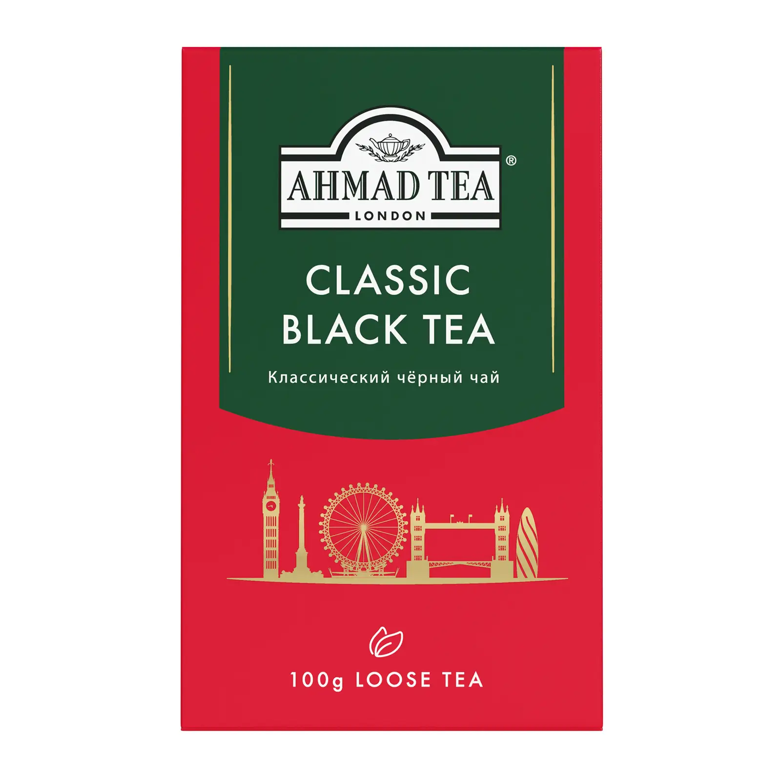 Изображение товара Чёрный листовой чай Ahmad Tea Классический 100г натуральный вкус