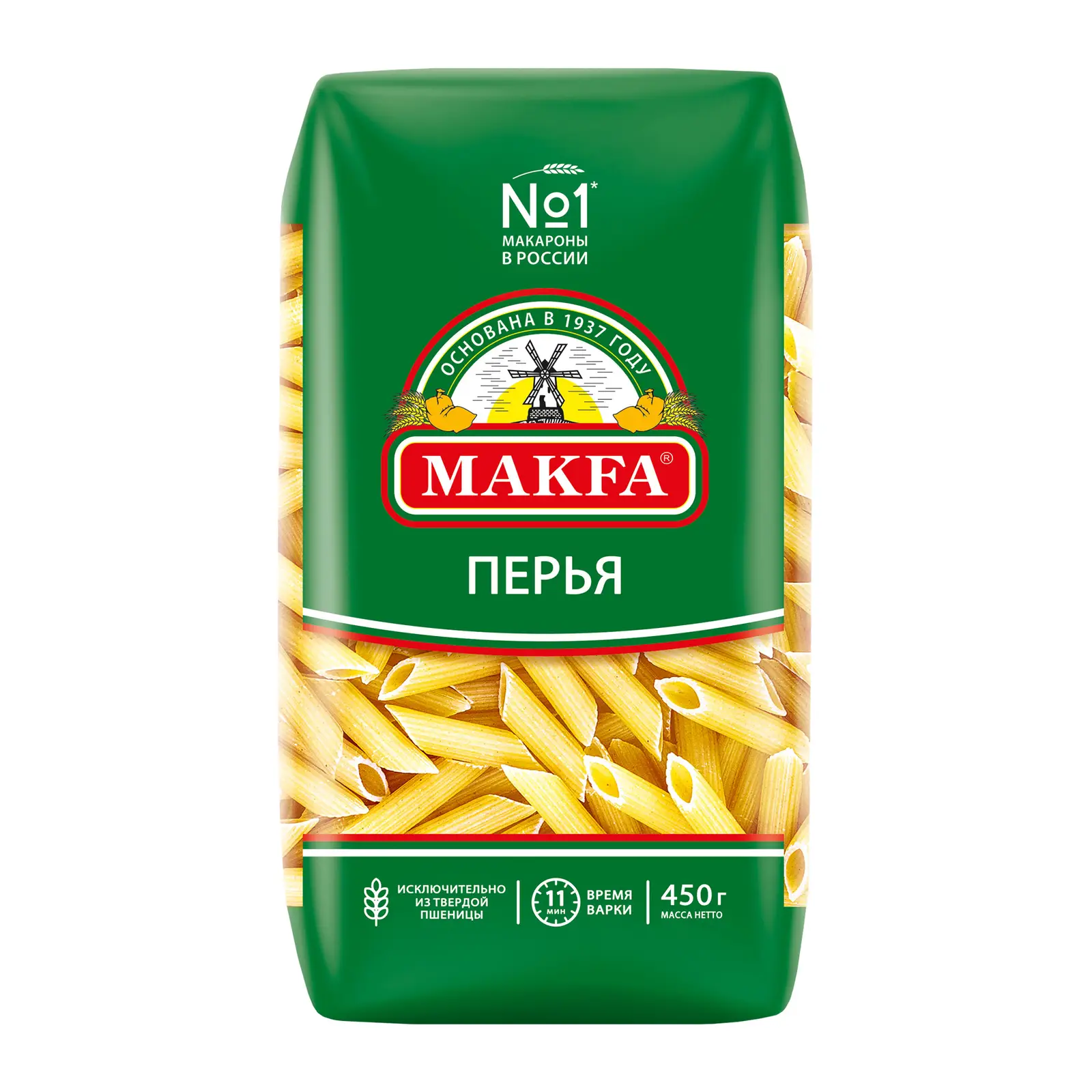 Изображение товара Макароны Makfa Перья 450 г из твердой пшеницы для вкусных блюд