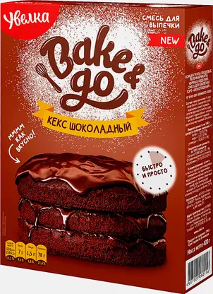 Смесь для выпечки Увелка Bake&Go Кекс шоколад 400г