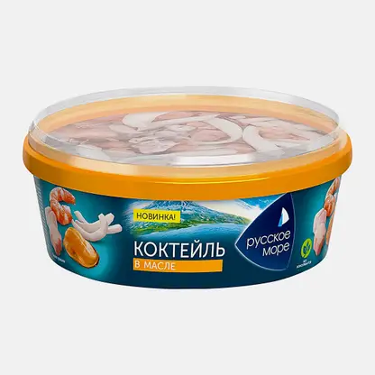 Коктейль из морепродуктов Русское море в масле 300г