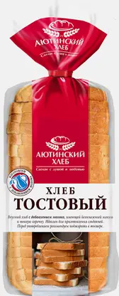 Хлеб Тостовый нарезанный Аютинский хлеб 570г