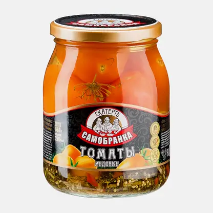Томаты Скатерть-самобранка желтые маринованные 680г