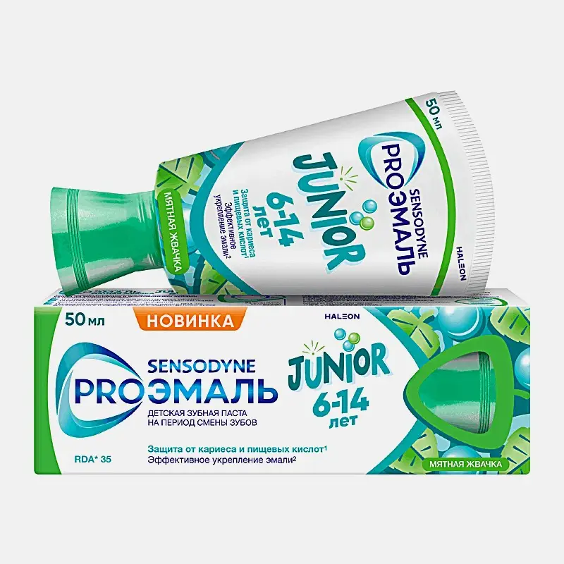 Зубная паста Sensodyne Pro Эмаль Junior детская Мятная жвачка 50мл