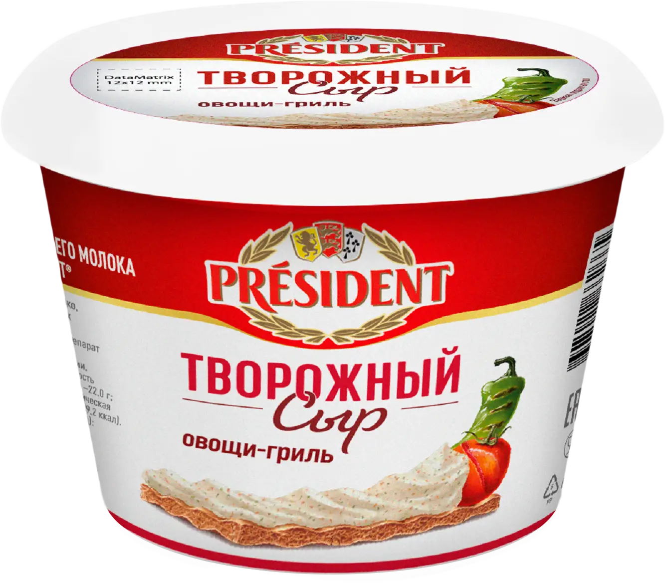 Сыр творожный President овощи гриль 54% 140г - Магнит-Продукты