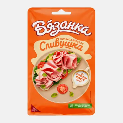 Колбаса Сливушка вареная нарезка Вязанка 110г