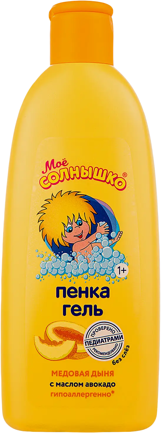 Пенка-гель для купания с маслом авокадо Медовая дыня Мое Солнышко 400мл