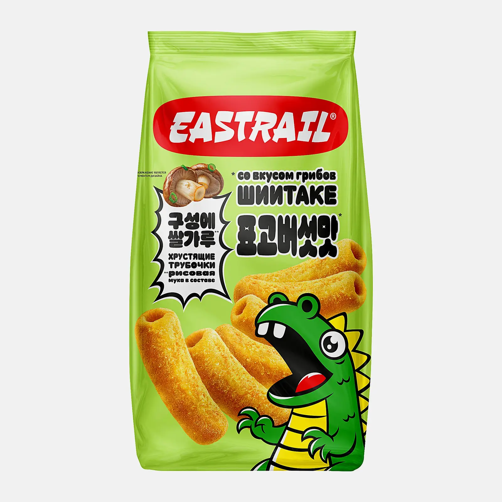 Изображение товара Пшенично-рисовые сухарики со вкусом грибов шиитаке Eastrail 70 г