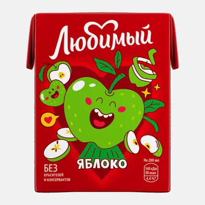 Напиток сокосодержащий Яблоко Любимый 200мл