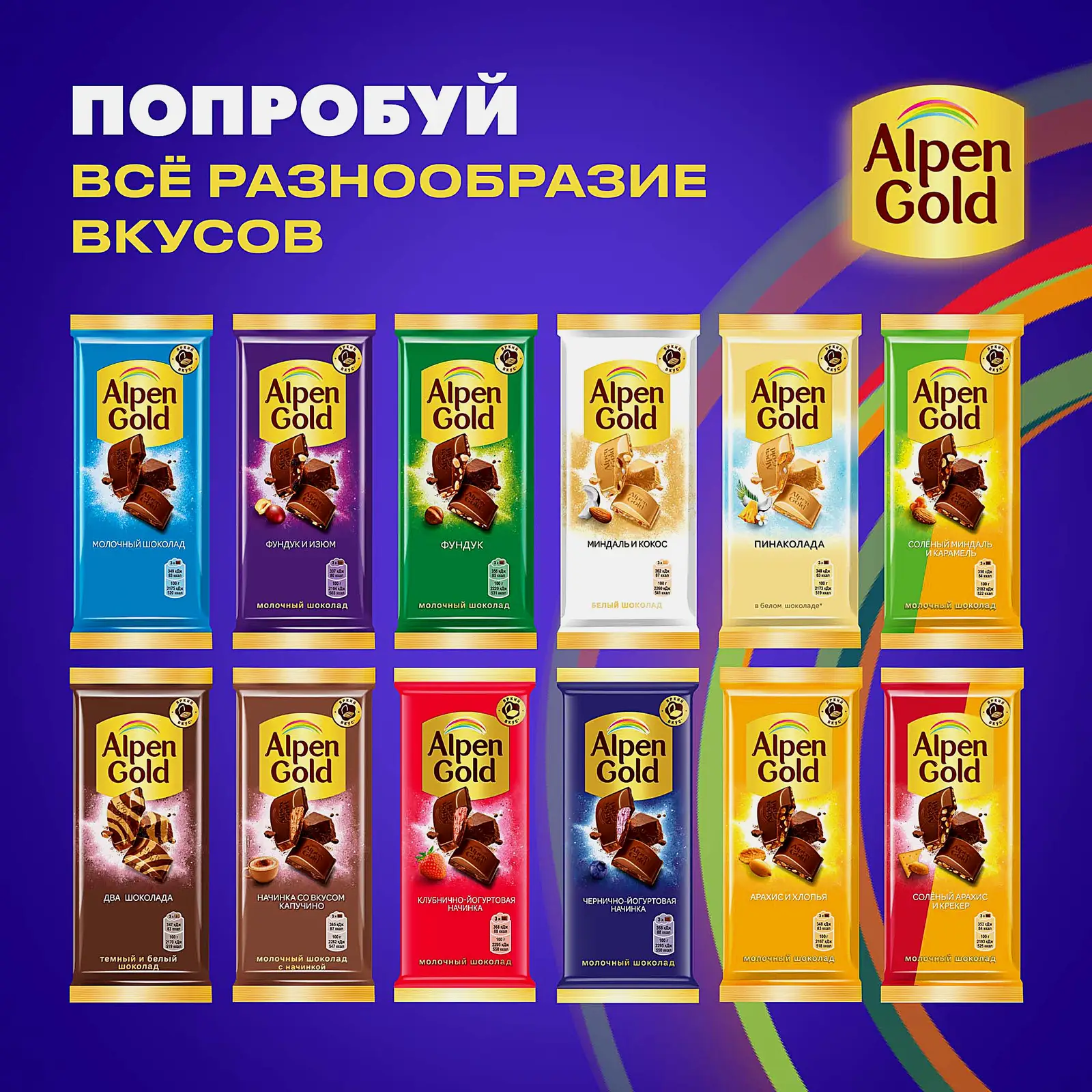 Шоколад Alpen Gold молочный с чернично-йогуртовой начинкой 80г - фото 8 Шоколад Alpen Gold молочный с чернично-йогуртовой начинкой 80г - фото 8
