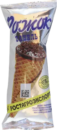 Изображение товара Десерт Ростагроэкспорт творожный глазированный ваниль 15% 60г