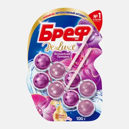 Блок для унитаза Волшебная Орхидея Бреф De Luxe 2*50г