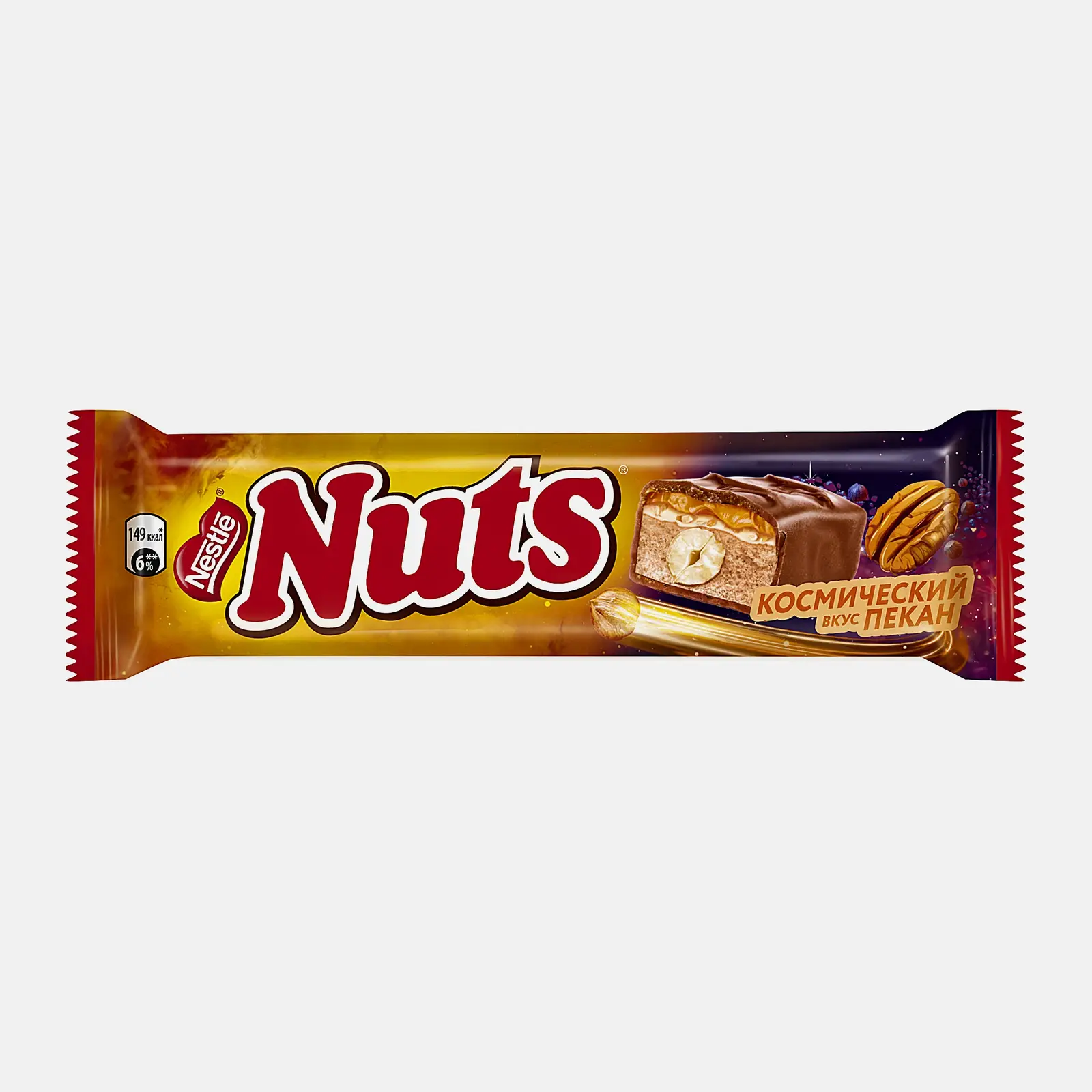 Батончик шоколадный Nuts Duo вкус кленового пекана 60г