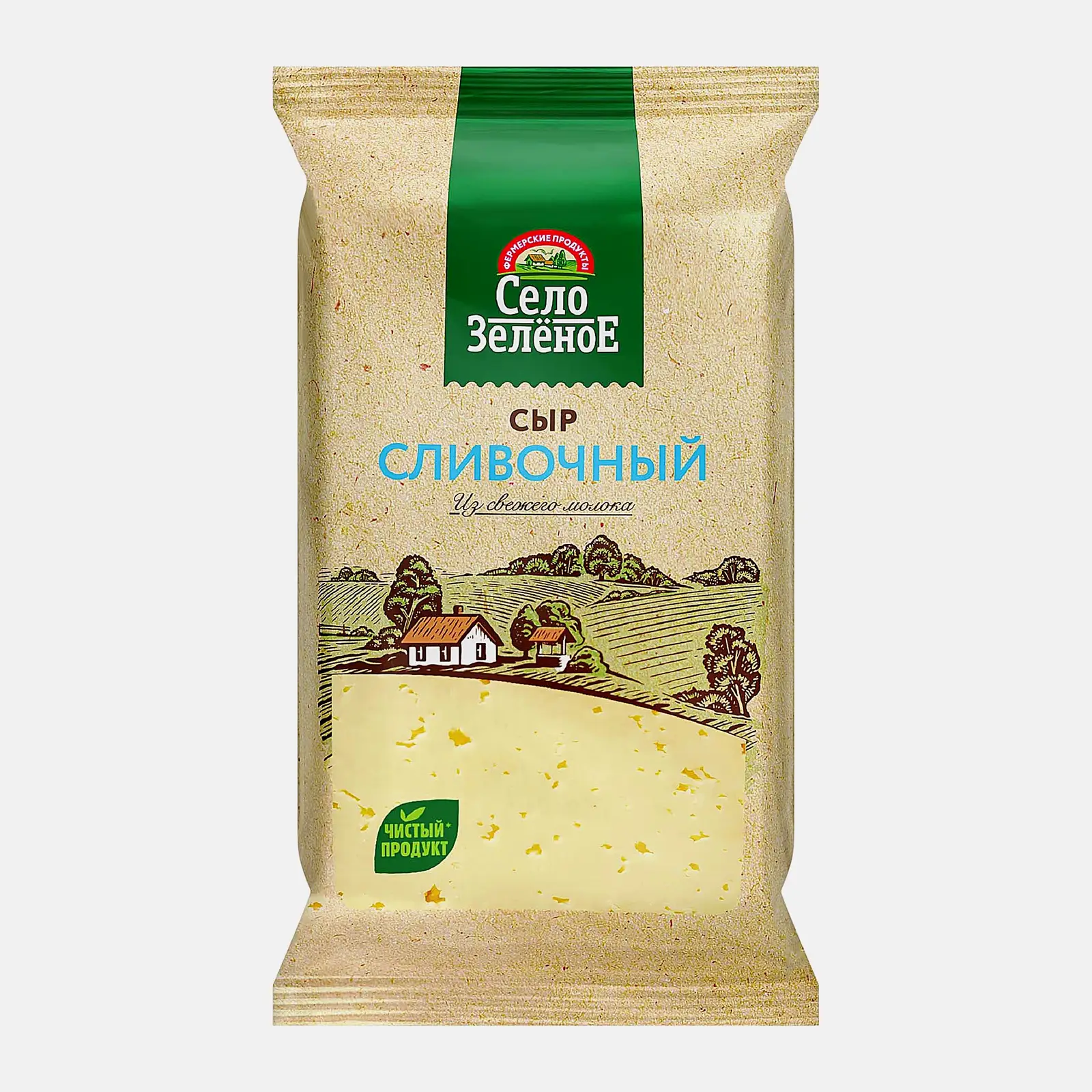 Сыр Сливочный Село Зеленое 50% 180г