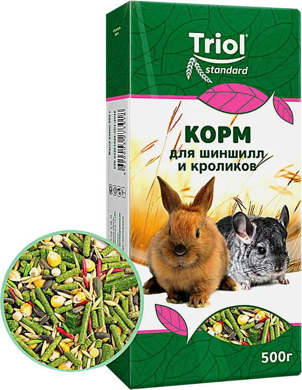 Сухой корм для шиншилл и кроликов Triol 500г - фото 2